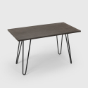 set kitchen restaurant wooden table 120x60cm 4 chairs industrial style Lix wismar Buy