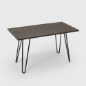 Wismar Industrial Style Wooden Dining Set with Table 120x60cm and 4 Chairs Buy