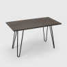 Wismar Industrial Style Wooden Dining Set with Table 120x60cm and 4 Chairs Buy