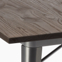 industrial kitchen set industrial table 80x80cm 4 chairs wood metal hustle wood 