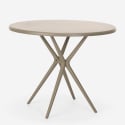 80cm beige round table set 2 chairs modern design outdoor Valet Buy