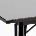 black metal kitchen table set 80x80cm 4 chairs century black top light Measures