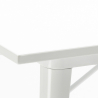 set 4 chairs kitchen table white 80x80cm century white top light Measures