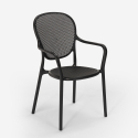 Set 2 chairs round table black 80cm indoor outdoor Valet Dark 