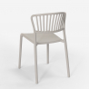 Round table set 80cm beige 2 chairs modern design Gianum 