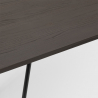 table set 120x60cm 4 chairs Lix wood industrial wismar top light Measures
