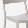 Set 2 chairs square table beige 70x70cm polypropylene design Regas 