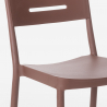 Square beige polypropylene table set 70x70cm 2 chairs design Larum 
