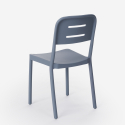 Set 2 chairs modern design square table 70x70cm black Larum Dark 