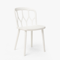 Set 2 chairs design polypropylene square table 70x70cm beige Saiku Choice Of