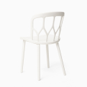 Set 2 chairs design polypropylene square table 70x70cm beige Saiku Model