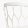 Set 2 chairs design polypropylene square table 70x70cm beige Saiku Characteristics