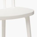 Set 2 chairs design polypropylene square table 70x70cm beige Saiku Measures