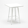 white metal coffee table set 60x60cm 4 stools bucket white top light Characteristics