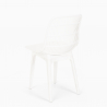 Set 2 chairs modern design round table beige 80cm outdoor Bardus 