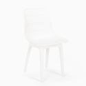 Set 2 chairs modern design round table beige 80cm outdoor Bardus 