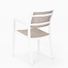 80cm beige round table set 2 polypropylene chairs design Fisher Bulk Discounts