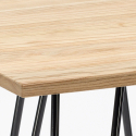 industrial bar set 4 stools coffee table 60x60cm mason steel top light 