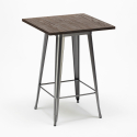 high bar table set 60x60cm 4 stools industrial wood bent Catalog
