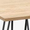 set bar kitchen 4 stools wood high table industrial 60x60cm oudin Bulk Discounts