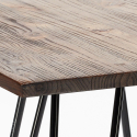 industrial coffee table set 60x60cm 4 stools wood metal oudin noix Bulk Discounts