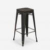 set bar kitchen 4 stools wood high table industrial 60x60cm oudin Choice Of