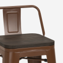 set of 4 stools industrial metal coffee table 60x60cm buch black 