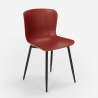 Set of 4 square table chairs 80x80cm industrial design Claw Light 