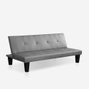 2 seater sofa bed opening click clac modern design leatherette Neluba Lux On Sale