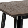 kitchen set 4 stools high bar table 60x60cm bruck black top light Measures