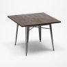 square table set 80x80cm industrial design 4 chairs anvil Buy