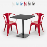 Horeca coffee table set 70x70cm 2 chairs industrial design Starter Dark Catalog