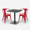 Horeca coffee table set 70x70cm 2 chairs industrial design Starter Dark Cost