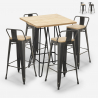set of 4 vintage stools 60x60cm high bar table industrial rhodes Promotion