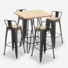 set of 4 vintage stools 60x60cm high bar table industrial rhodes Sale