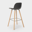 Set 2 design stools high table 60cm round black Ojala Dark Buy