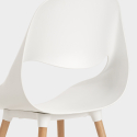 Flocs Light Scandinavian design rectangular table set 80x120cm 4 chairs Measures