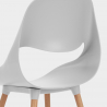 Set 4 chairs Scandinavian design rectangular table 80x120cm Flocs Dark Cheap