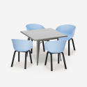square dining table set 80x80cm Lix 4 chairs modern design krust Choice Of