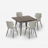 set bar kitchen square table 80x80cm Lix 4 chairs modern design howe Choice Of