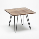 Square table set 80x80cm industrial design 4 polypropylene chairs Sartis 