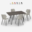 set kitchen dining room 4 chairs design table 120x60cm palkis Discounts