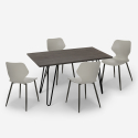 set kitchen dining room 4 chairs design table 120x60cm palkis Price