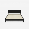 Linz King bed 160x200cm modern design wooden slatted headboard Cheap