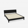 Modern design wooden double bed 160x190cm slatted headboard Linz Buy