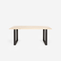 Set 6 chairs transparent polycarbonate table 180x80cm industrial Jaipur L Buy