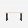 Set 6 chairs transparent polycarbonate table 180x80cm industrial Jaipur L Buy