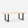 200x80cm Table Set with Iron Legs and 6 Transparent Design Chairs, Jaipur XL Characteristics