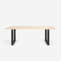 200x80cm Table Set with Iron Legs and 6 Transparent Design Chairs, Jaipur XL Measures