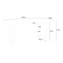 200x80cm Table Set with Iron Legs and 6 Transparent Design Chairs, Jaipur XL 